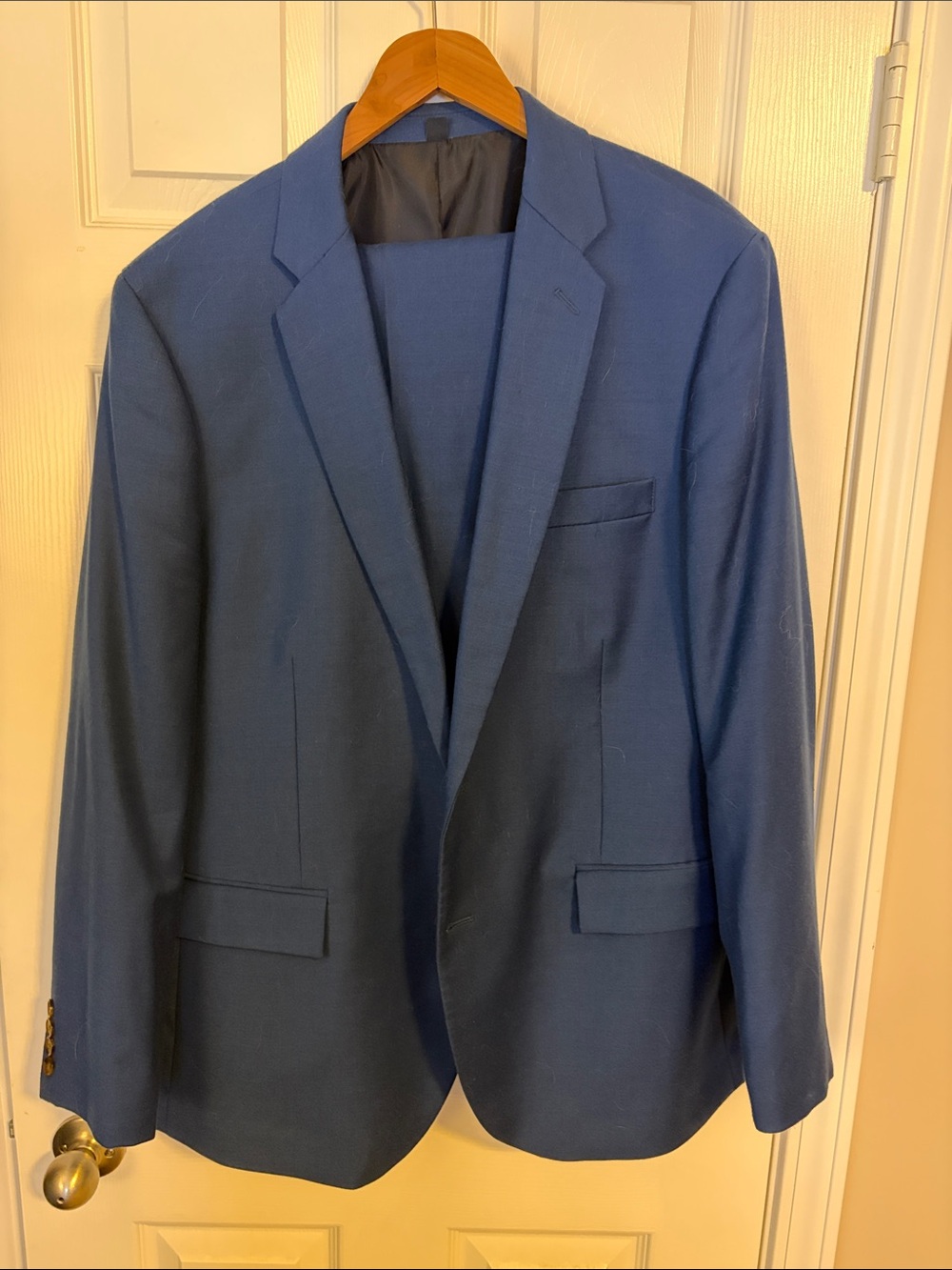 2 piece J. Crew Men's ROYAL Blue Suit with 36x32 pants!